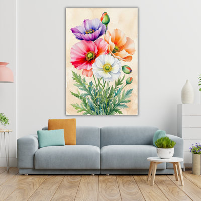 Art mural en verre trempé aquarelle