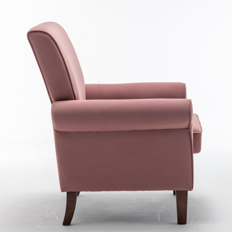 Kentin Velvet Armchair, Rose 100% Polyester