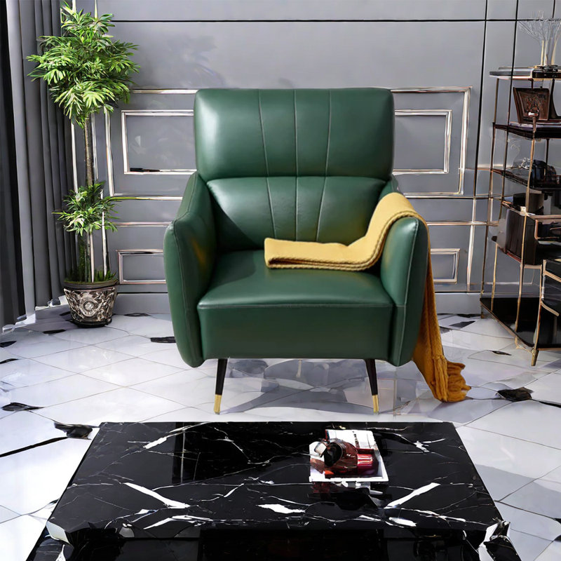 Fauteuil inclinable moderne en cuir, Vert