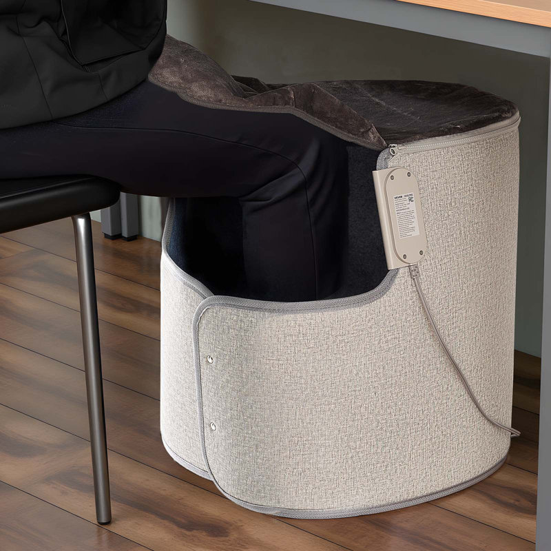 Under Desk Space Heater Rollable Foot Warmer Portable for Home Office