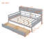 Lit de jour, support en lattes de bois, avec tablettes de chevet et deux tiroirs-1267417341