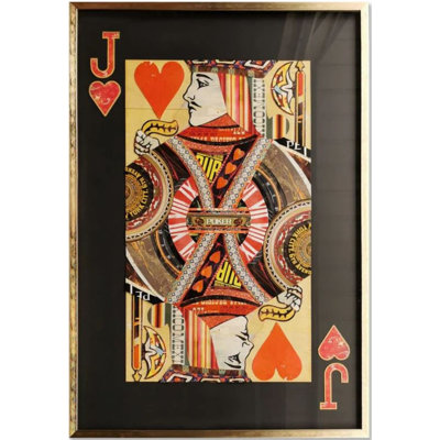 Poker Card Jack Of Red Heart Art Work