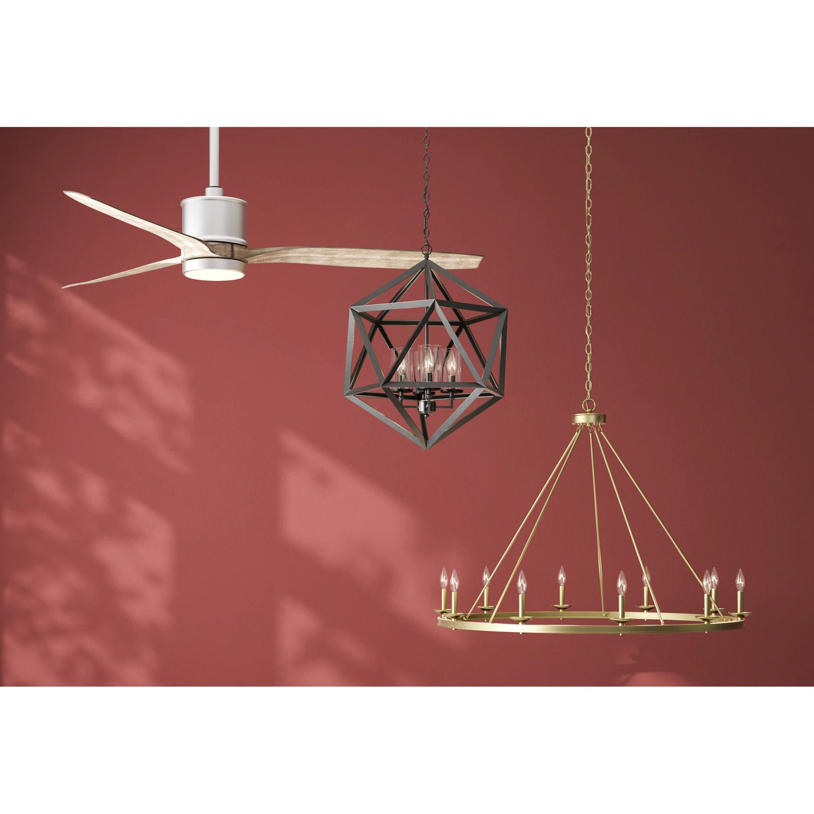Poynor 10-Light Chandelier, Warm Brass