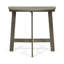 Table bistro d'extérieur pliante demi-ronde en bois d'acacia, finition grise