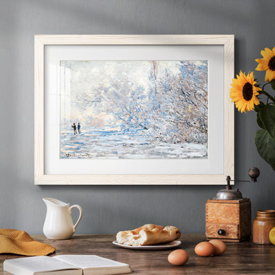 «The Hoarfrost At Giverny», 1885 - Art mural grandiose encadré sous verre acrylique
