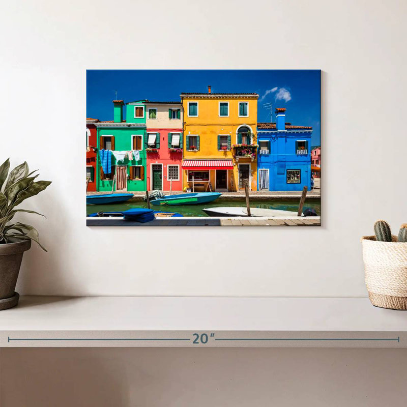 Lilie Burano Island Buildings, H 8 po x l 12 po