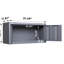 Armoire de rangement murale en métal gris pour sous-sols et cuisines, H 11,63 po, l 30,98 po, fonctionnement par charnières précises, tablettes amovibles, plan sur mesure, en hauteur, large, avec tablettes de porte, idéale