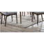 Ensemble de 2 chaises de salle à manger de style Mid-Century rembourrées en tissu de bois massif