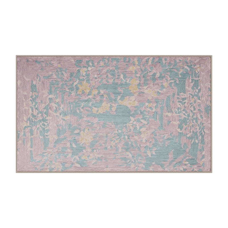 Machine Washable Beige Area Rug, Rectangle 8' x 12'