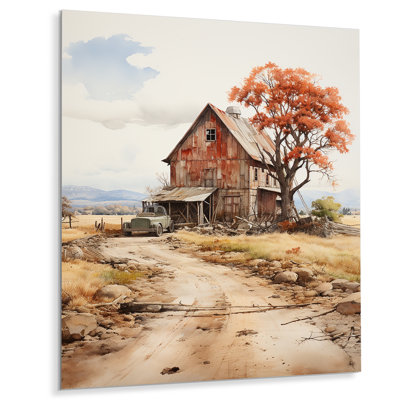 Barns Rustic Charm VI - Art mural en métal Barns