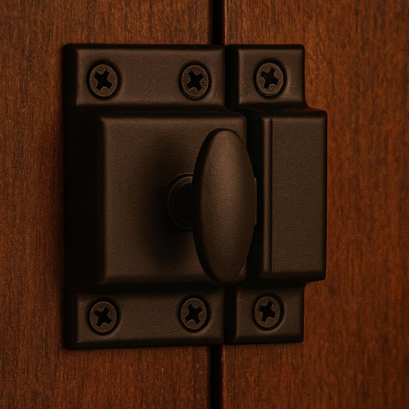 Loquet de porte d'armoire,  H 1,22 po x l 2,25 po x P 2,25 po