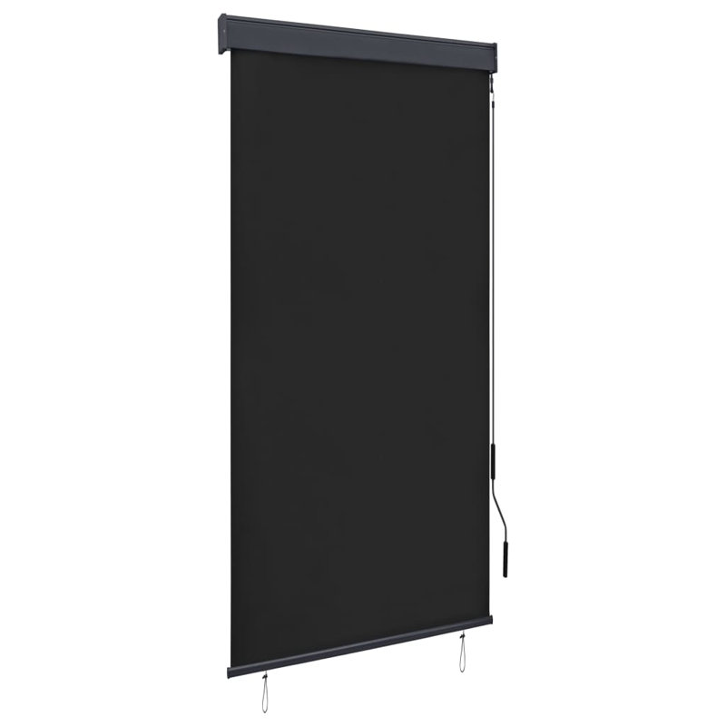 Store occultant avec store à manivelle pour bureau, Anthracite, L 31,5 po