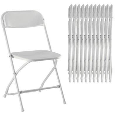 Ensemble de chaises pliantes empilables en plastique / résine (ensemble de 12)