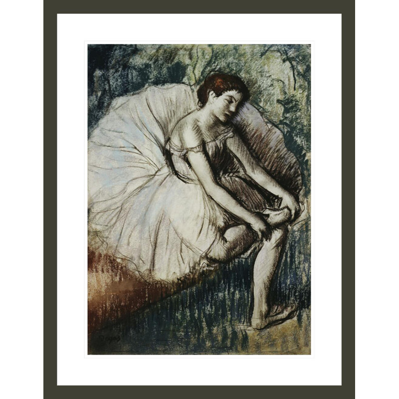 «Tired Dancer» par Edgar Degas, impression giclée sur cadre, H 29,5 po x l 23,04 po