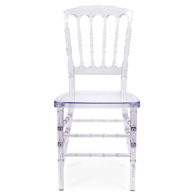 Chaise d’appoint empilable à dossier en lattes humiston