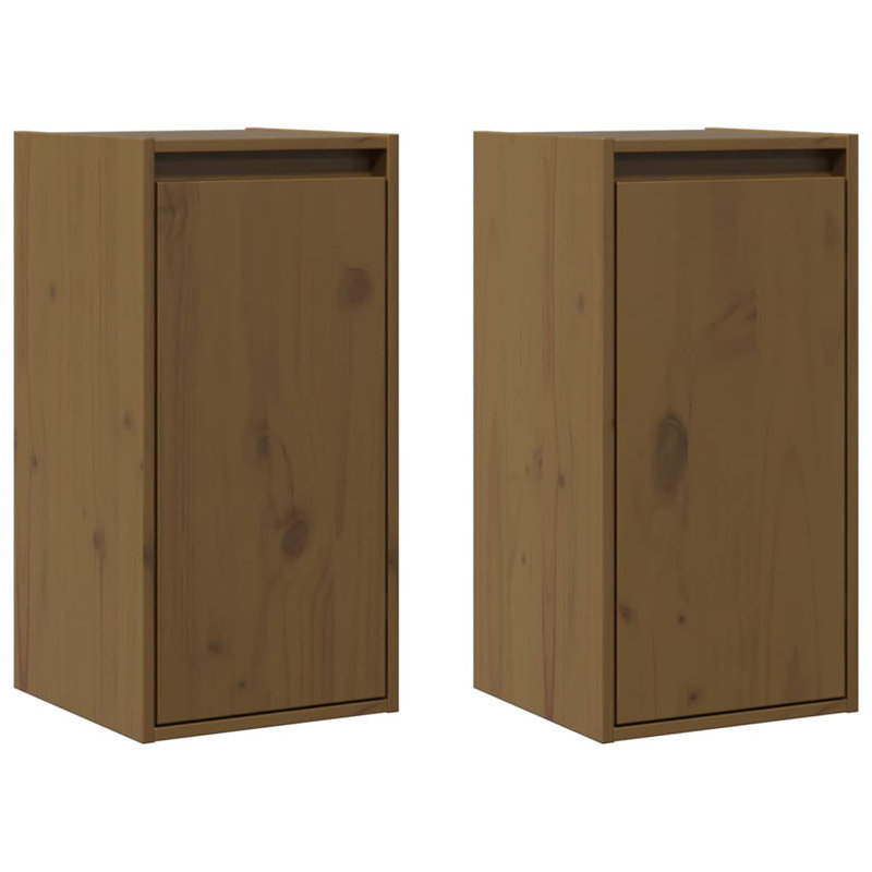 Gesell Pine Solid Wood Floating Shelf, 30cm H x 60cm W x 30cm D, Brown