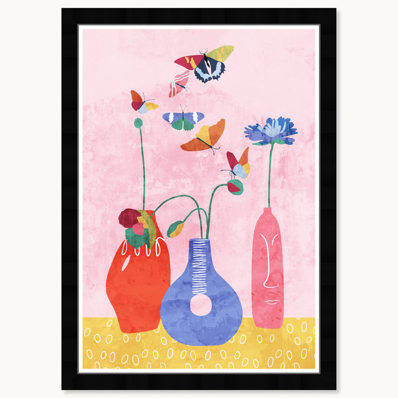 Wynwood Studio Prints Fashion Prints 15 po x 21 po, Fleurs minimalistes, Noir, noir, noir, noir