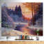 Paysages «Christmas Forest with River», impression-1212209395-1212209358