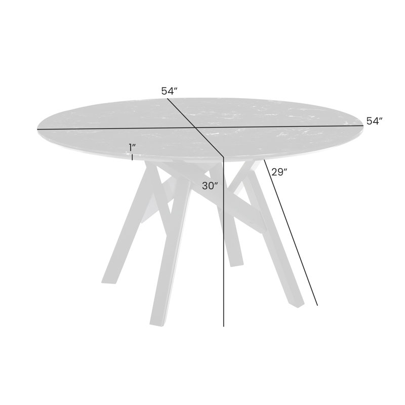 Lonne Round Dining Table, Black