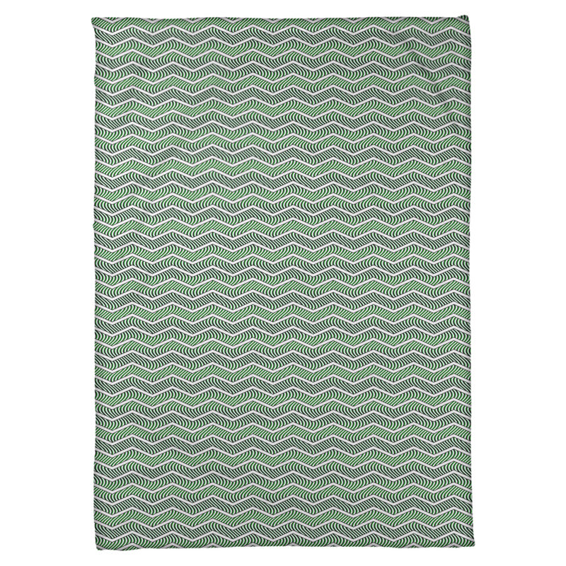 Couverture polaire à chevrons ondulés, l 50 po x L 60 po, Vert