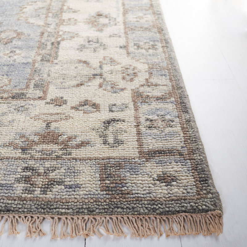 Samarkand 110 Area Rug In Grey / Ivory, Rectangle 6' x 9'