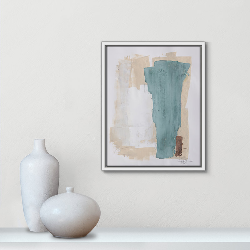 Hubbard Together We Work-II by - Floater Frame Print on Canvas, 15.5" H x 12.5" W x 2" D, White Framed