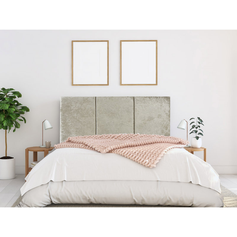 Franek Upholstered Headboard, Small Single (2'6), Crushed Silver