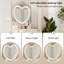 Meuble-lavabo compact 31,5 po en bois massif avec miroir en forme de cœur