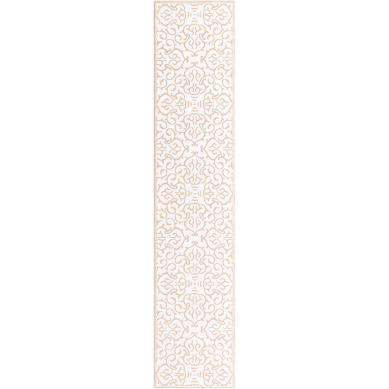 Tapis contemporain Emigdio couleur neigeuse