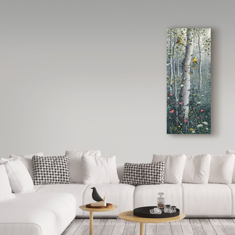 «American Goldfinch» par Fazulla, impression sur toile tendue, H 19 po x l 8 po x P 2 po