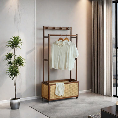 Coat Rack with Large Storage Baskets