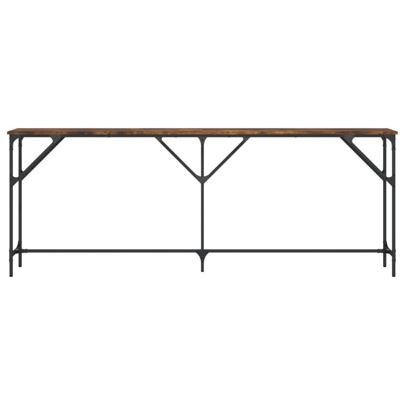 Console Table, 29.5" H x 78.7" W x 11.4" D, Smoked Oak