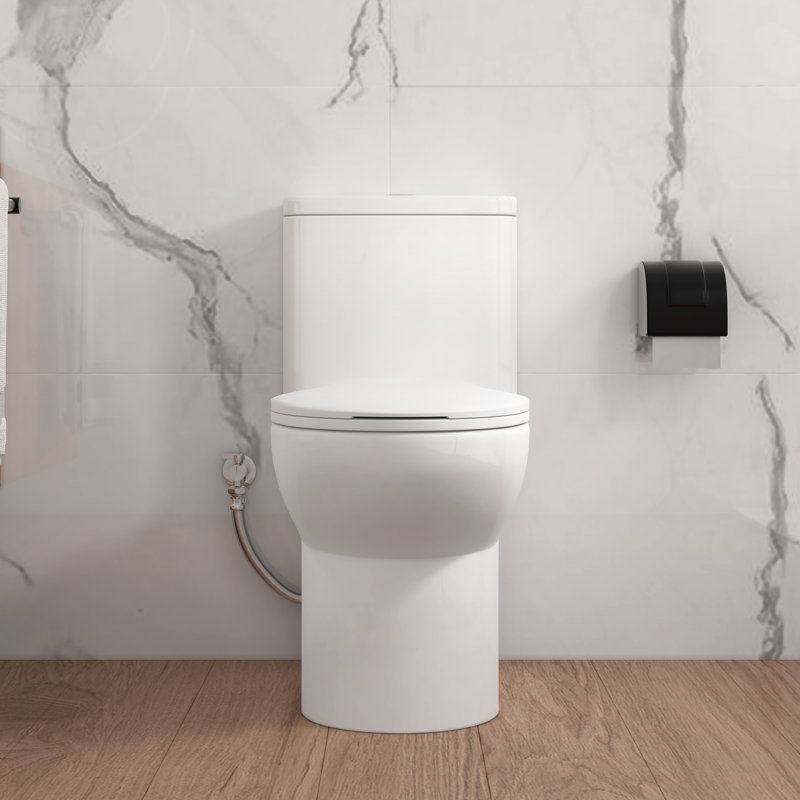 Toilette une pièce à cuve allongée brute 12 po 1,1 / 1,6 GPF