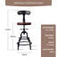 Tabouret pivotant en bois massif Jaykon