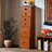 Brown Solid Wood Irregular 6 - Drawer Accent Chest