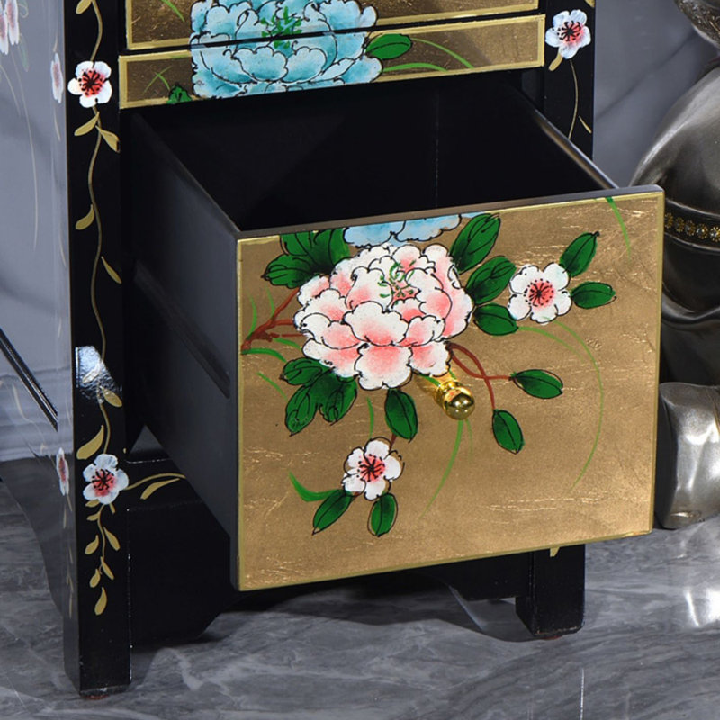Armoire latérale peinte américaine à trois compartiments
