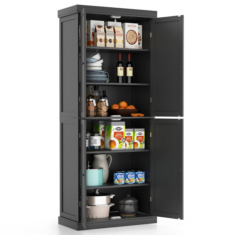 Armoire de cuisine 72,5 po Winston Porter, Noir