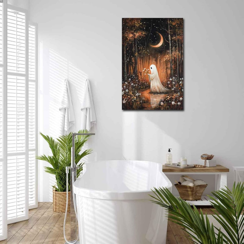 Art mural 24 "x 36" Ghost In Enchanted Forest