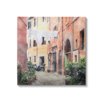 Italie vue de la rue sur toile par LSR Design Studio