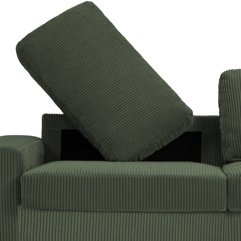 Corduroy Sofa, Green