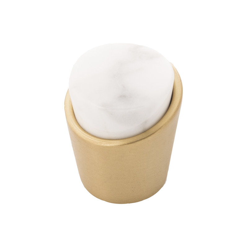 Firenze Conical Knob, White Marble