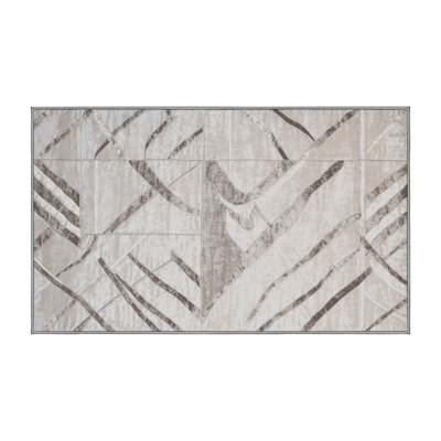 Tapis gris lavable à la machine