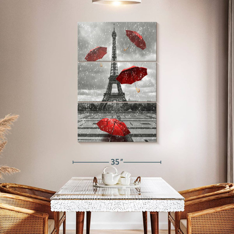 Masam Pop Red Paris Umbrellas