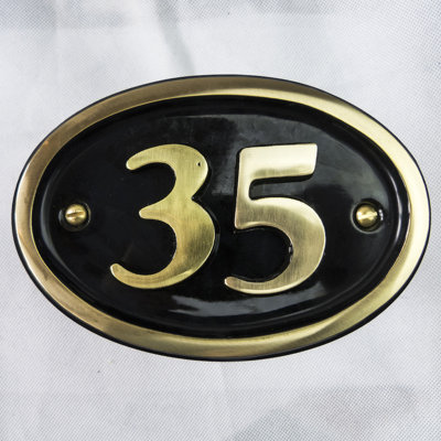 Tyrinia 10cm H Reflective Aluminum House Number