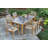 Cava 7 Pc. Teak Sintered Stone Dining Table With Rope Stacking Chairs-2100242099
