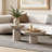 Modern Ivory Style Cement Coffee Table-894655815
