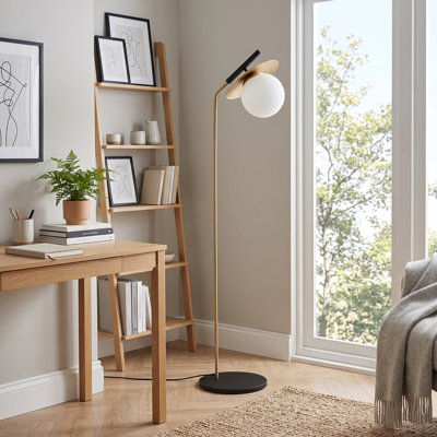 Single Bell Shade Modern Floor Lamp