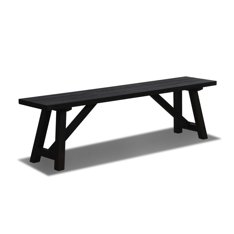 Cascais Dining Bench with Farmhouse Base, Black Oak