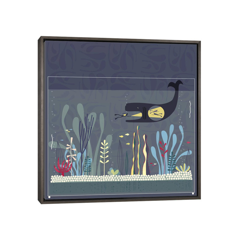 « The Fishtank » par Nic squirrell-impression, H 37 po x l 37 po x P 1,5 po, Toile avec cadre gris, Pas de tapis