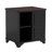 End Table Side Table with a shutter style design.With two woven grass baskets